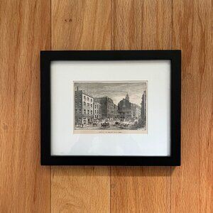 Antique print mounted in a West Elm frame
